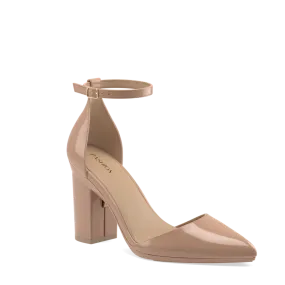 The D'Orsay - Latte Patent   Block Heel Kit 4 Latte The D'Orsay - Latte Patent   Block Heel Kit 4 Latte