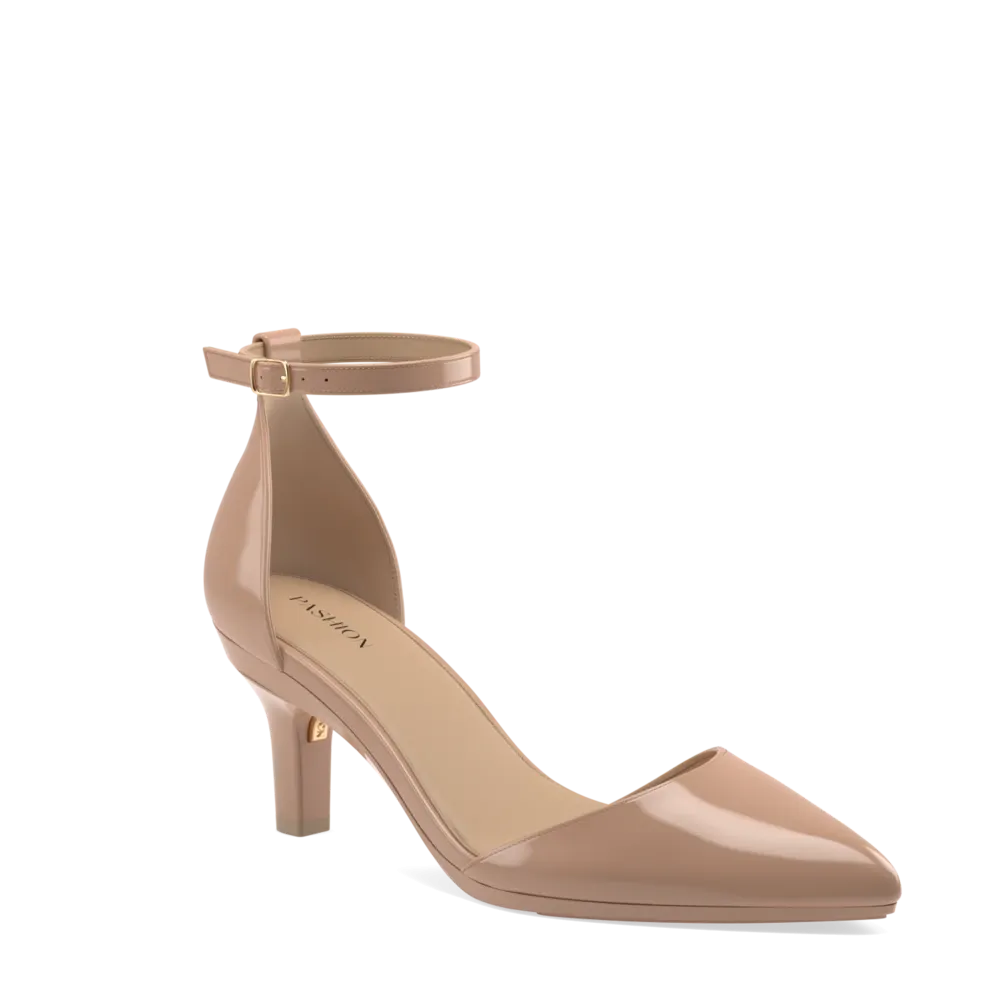 The D'Orsay - Latte Patent   Stiletto Heel Kit 3 Latte