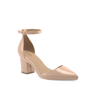 The D'Orsay - Sand Patent   Block Heel Kit 3 Sand - FINAL SALE The D'Orsay - Sand Patent   Block Heel Kit 3 Sand - FINAL SALE