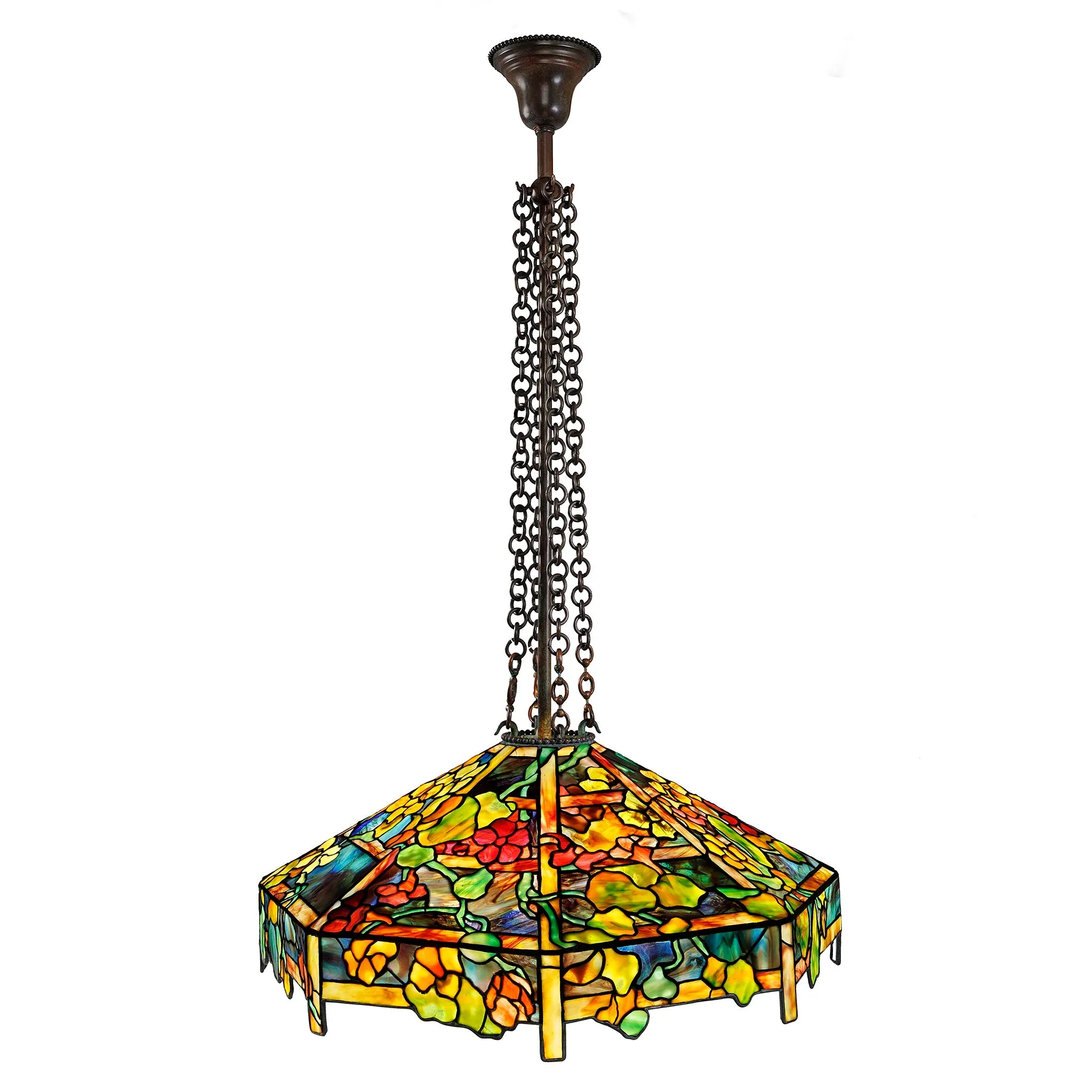 Tiffany Studios New York "Nasturtium" Chandelier