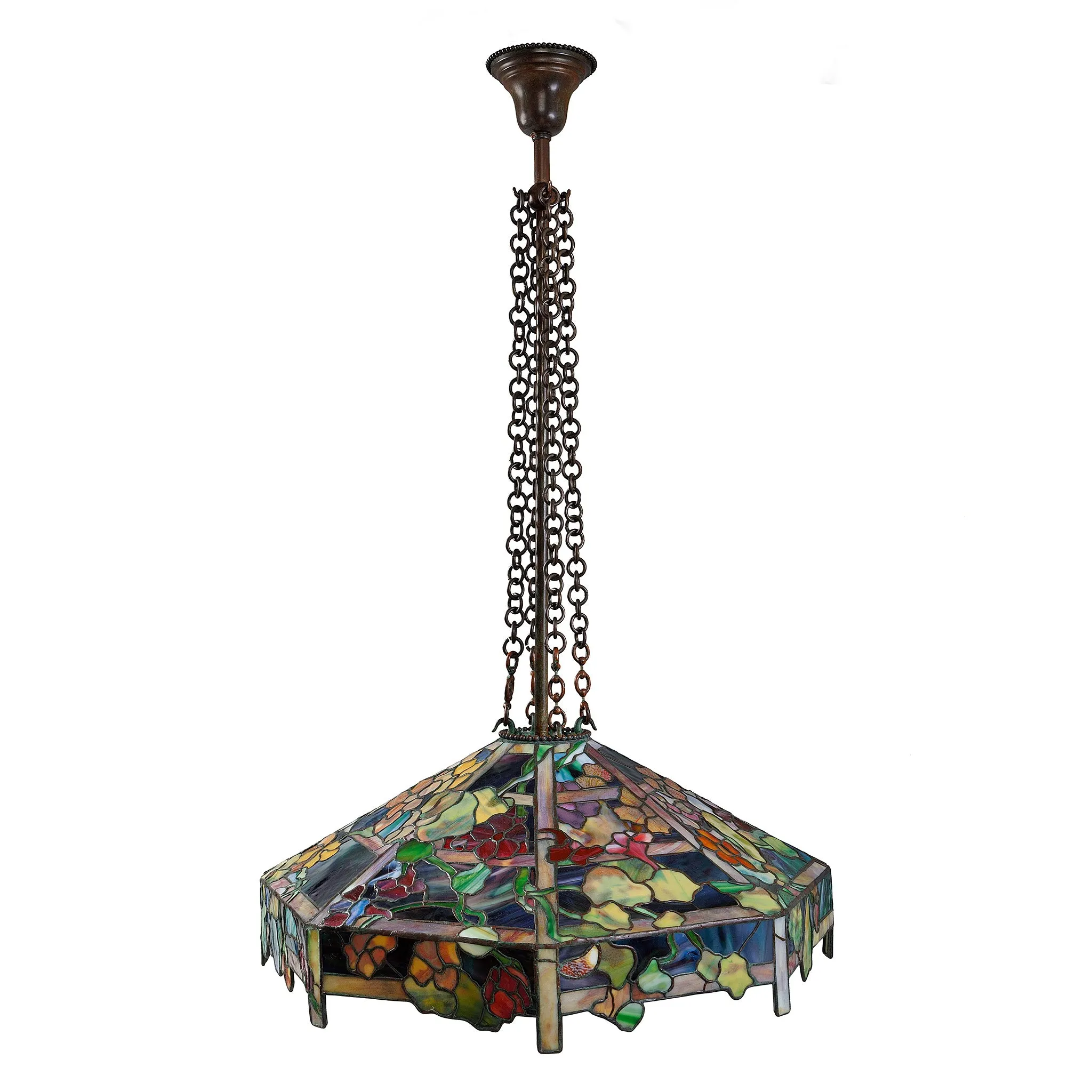 Tiffany Studios New York "Nasturtium" Chandelier