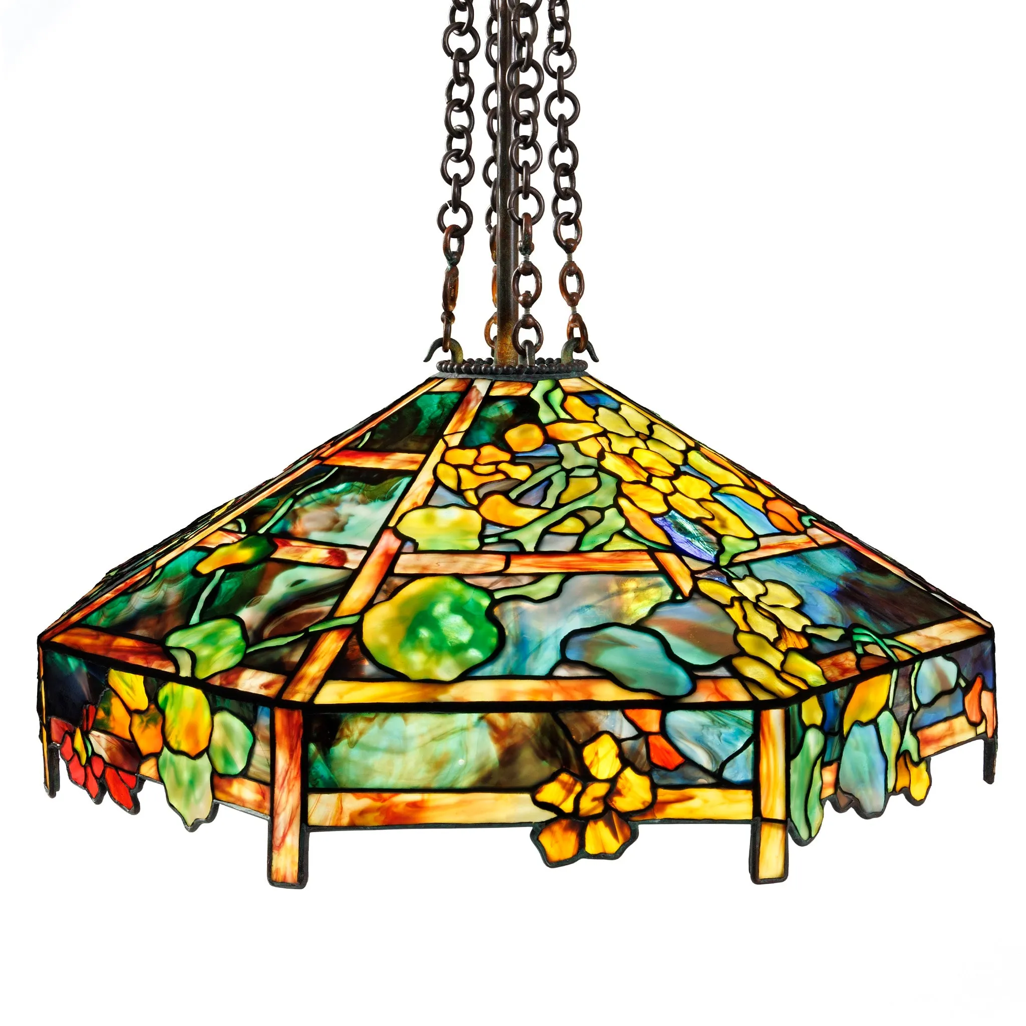 Tiffany Studios New York "Nasturtium" Chandelier