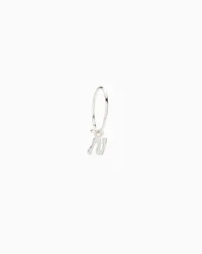 Tiny Letter Earring | Silver Tiny Letter Earring | Silver