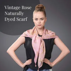 Vintage Rose Handmade Silk Natural Dyed Scarf Vintage Rose Handmade Silk Natural Dyed Scarf
