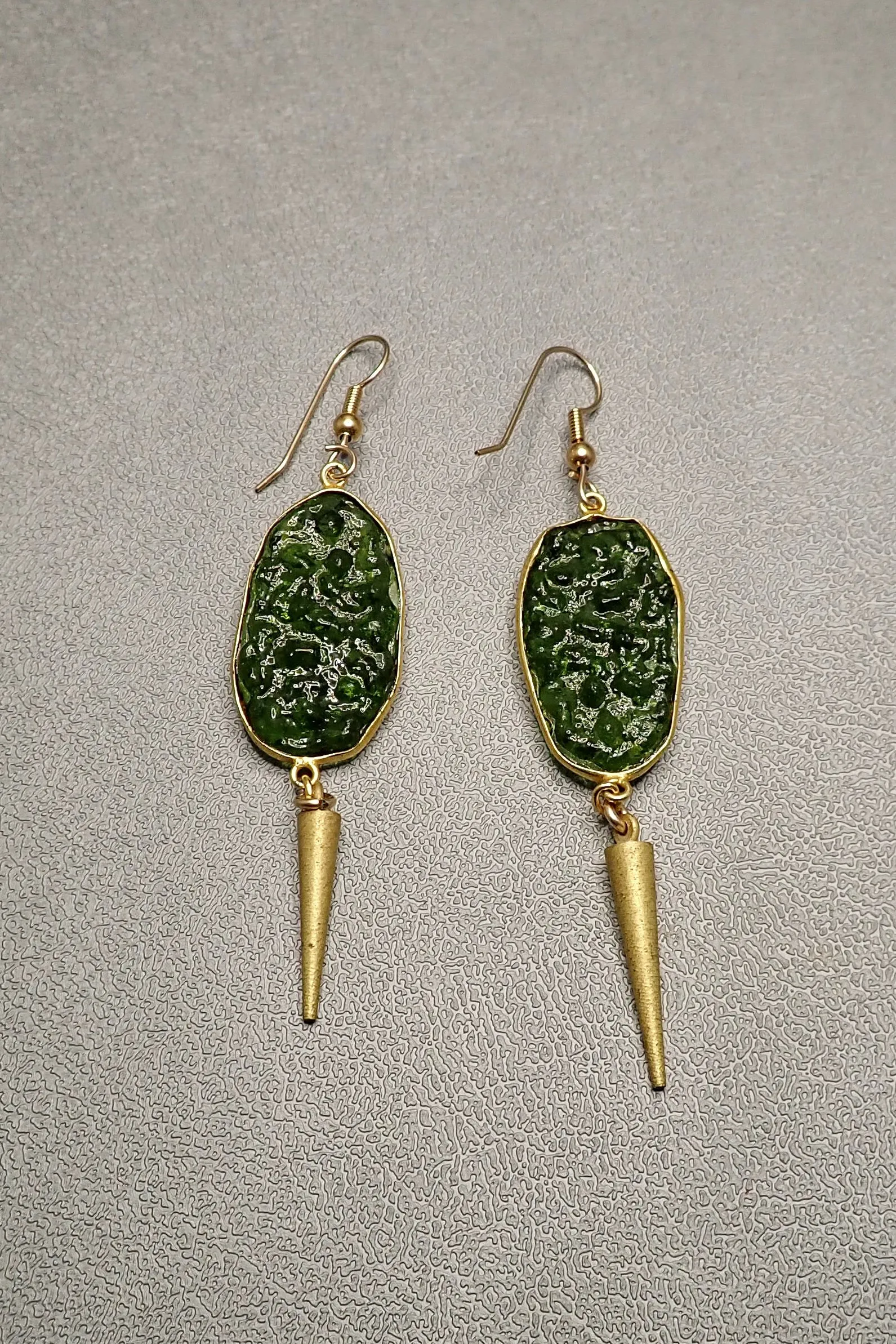 VITROUX GREEN ONYX EARRINGS