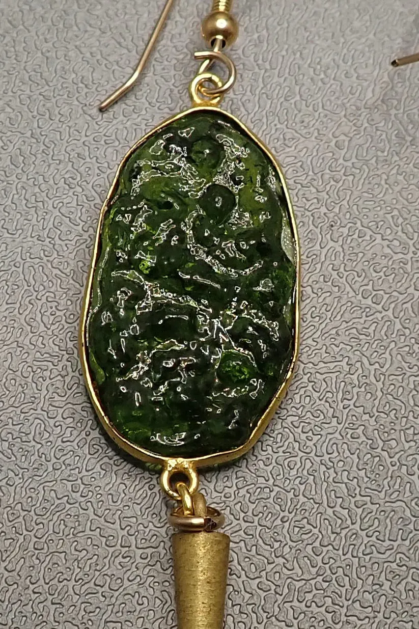 VITROUX GREEN ONYX EARRINGS