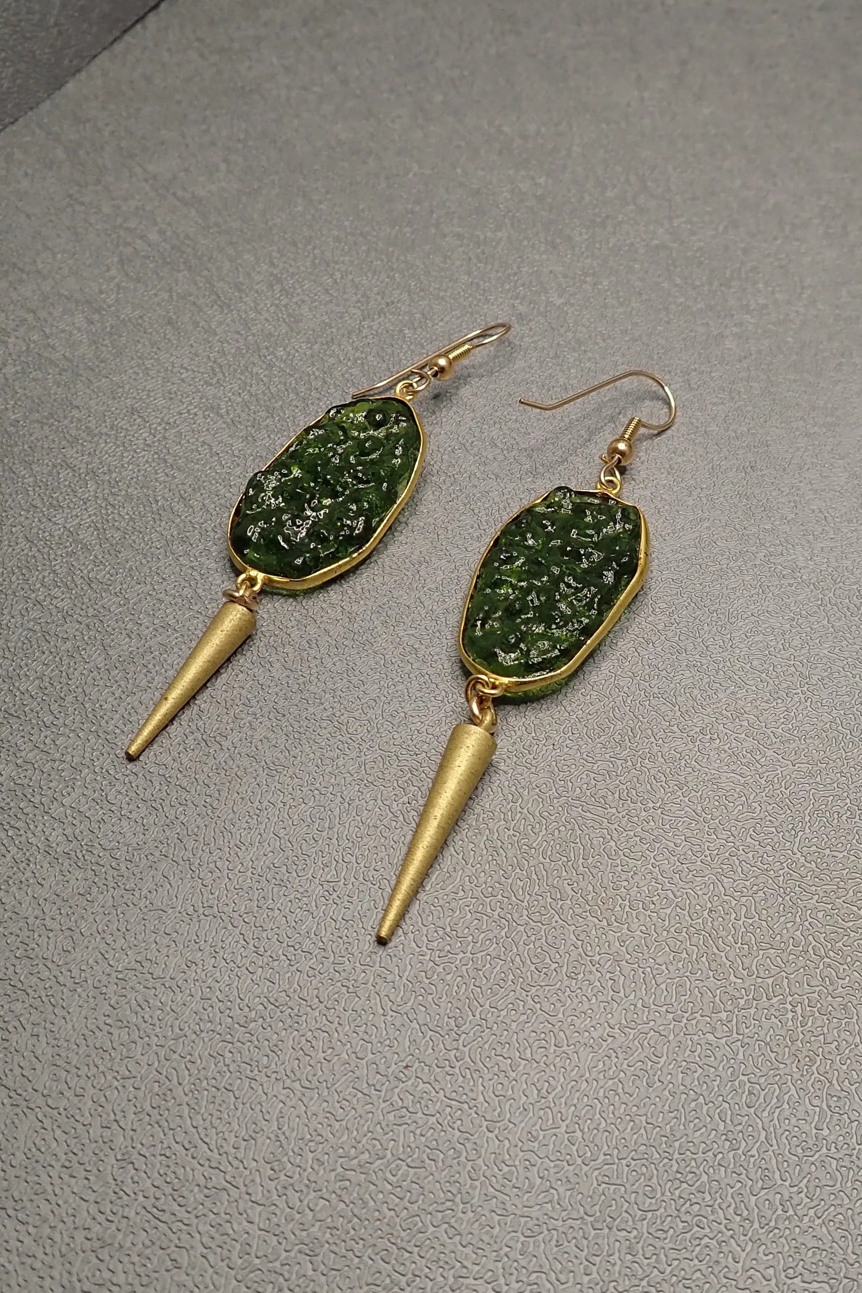 VITROUX GREEN ONYX EARRINGS