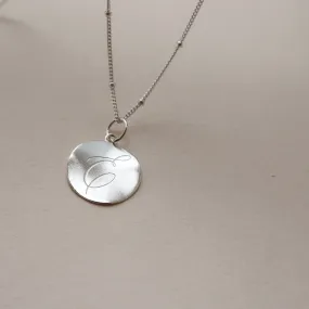 White 'Dreamer' Pendant Engraved Necklace White 'Dreamer' Pendant Engraved Necklace