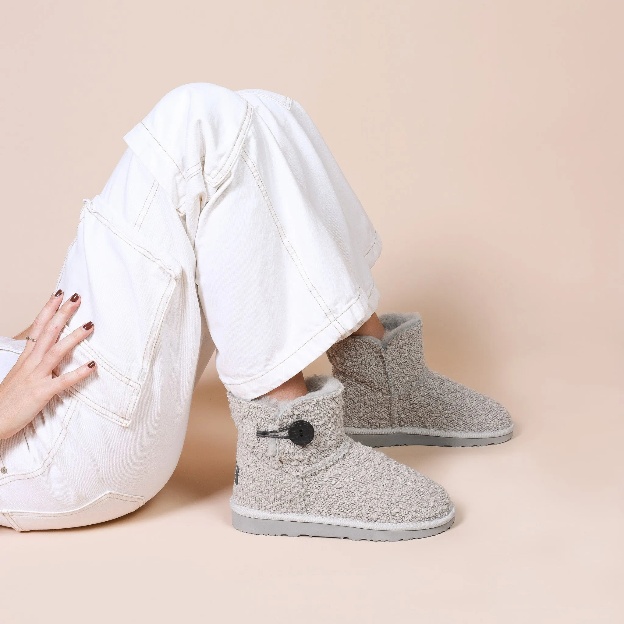 Women's Boucle Button Mini